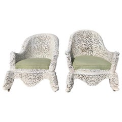Pair of 19TH Century Burmese Palace Chairs
