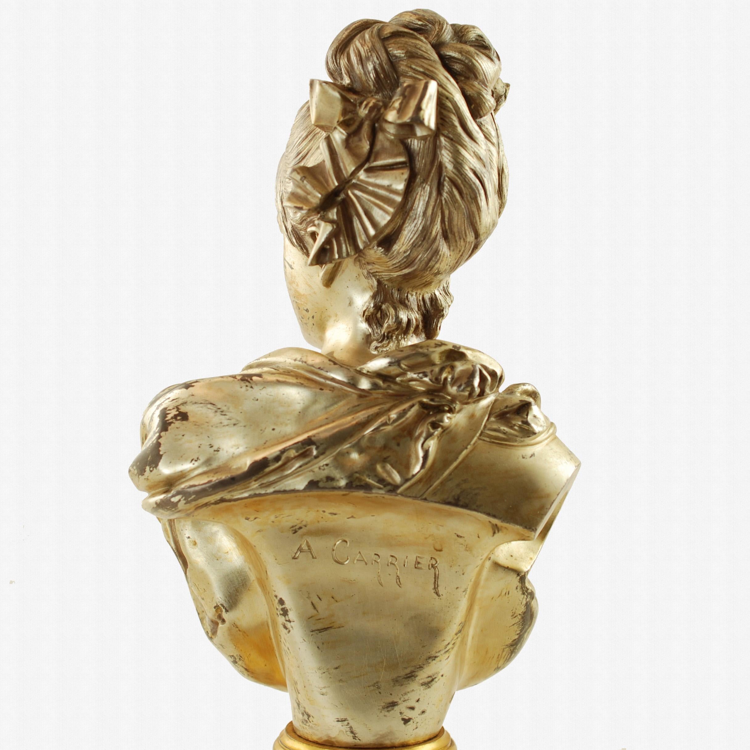 Francese Coppia di busti del XIX secolo di Albert-Ernest Carrier-Belleuse in vendita