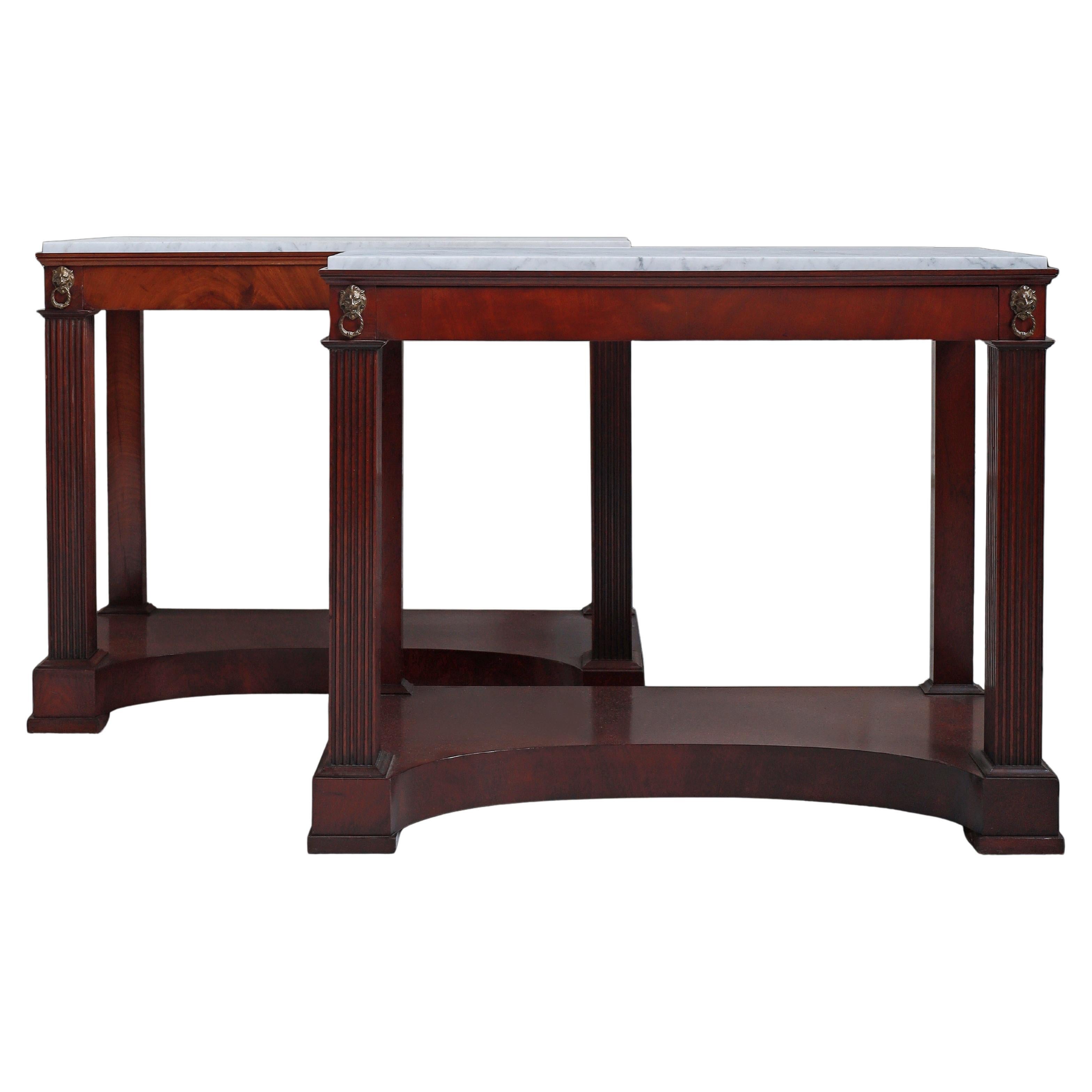 Pair of 19th Century Butler
s Console Tables For Sale