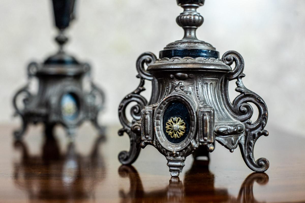 Pair of 19th-Century Four-Armed Candelabras For Sale 3