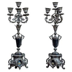 Paire de candélabres à quatre bras du XIXe siècle