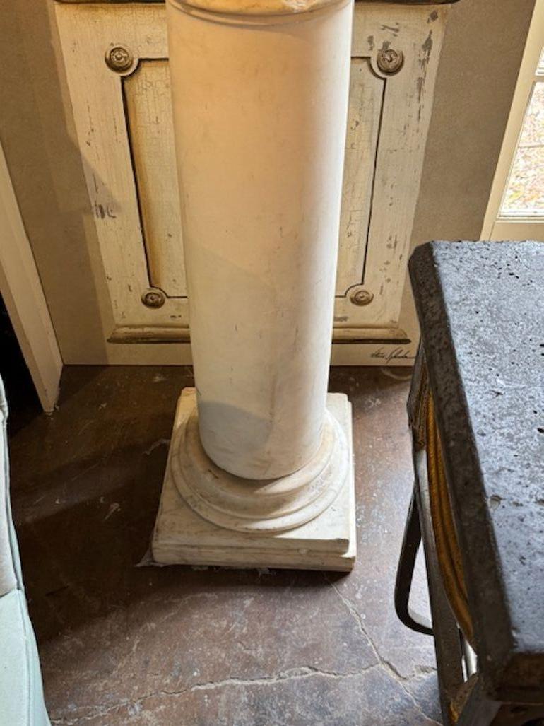 Pair of 19th Century Carrara Marble Busts of Apollo and Diana For Sale 6