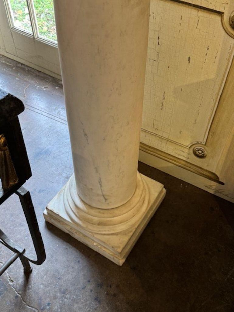 Pair of 19th Century Carrara Marble Busts of Apollo and Diana For Sale 7