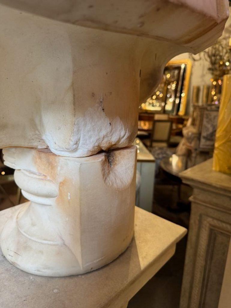Pair of 19th Century Carrara Marble Busts of Apollo and Diana For Sale 8