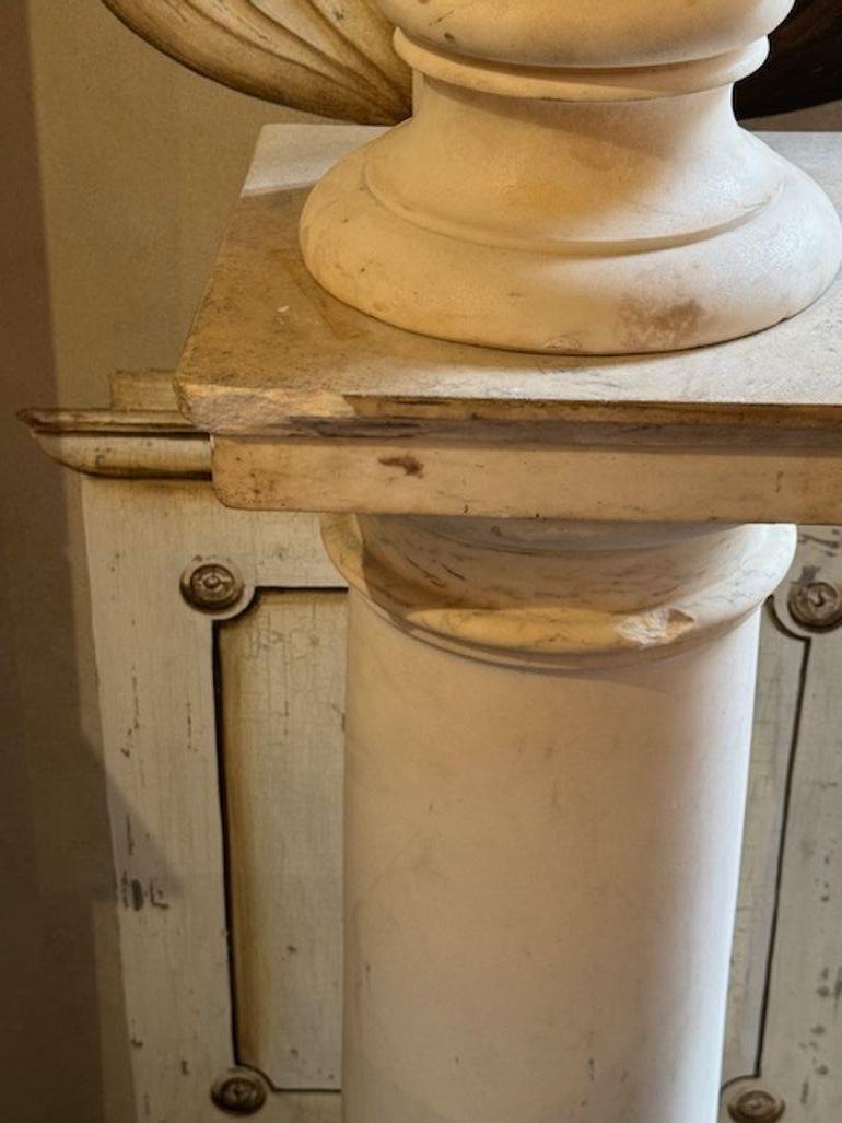 Pair of 19th Century Carrara Marble Busts of Apollo and Diana For Sale 5