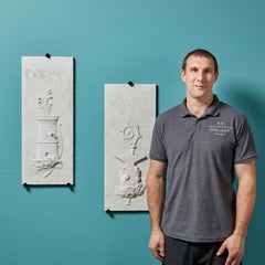 Pair of 19th Century Carrara Marble Wall Plaques
