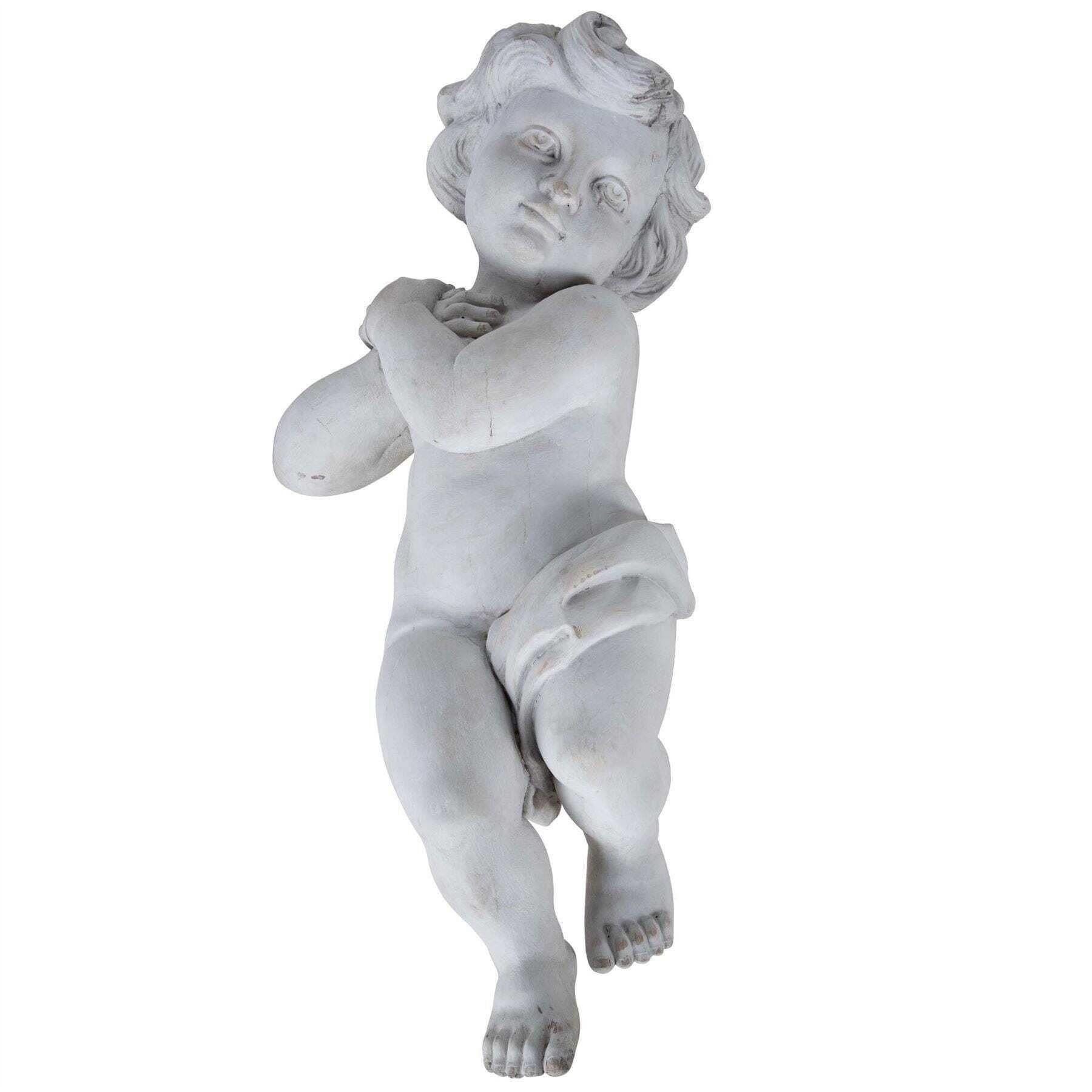 Baroque Pair of 19th Century Carved Cherubs
