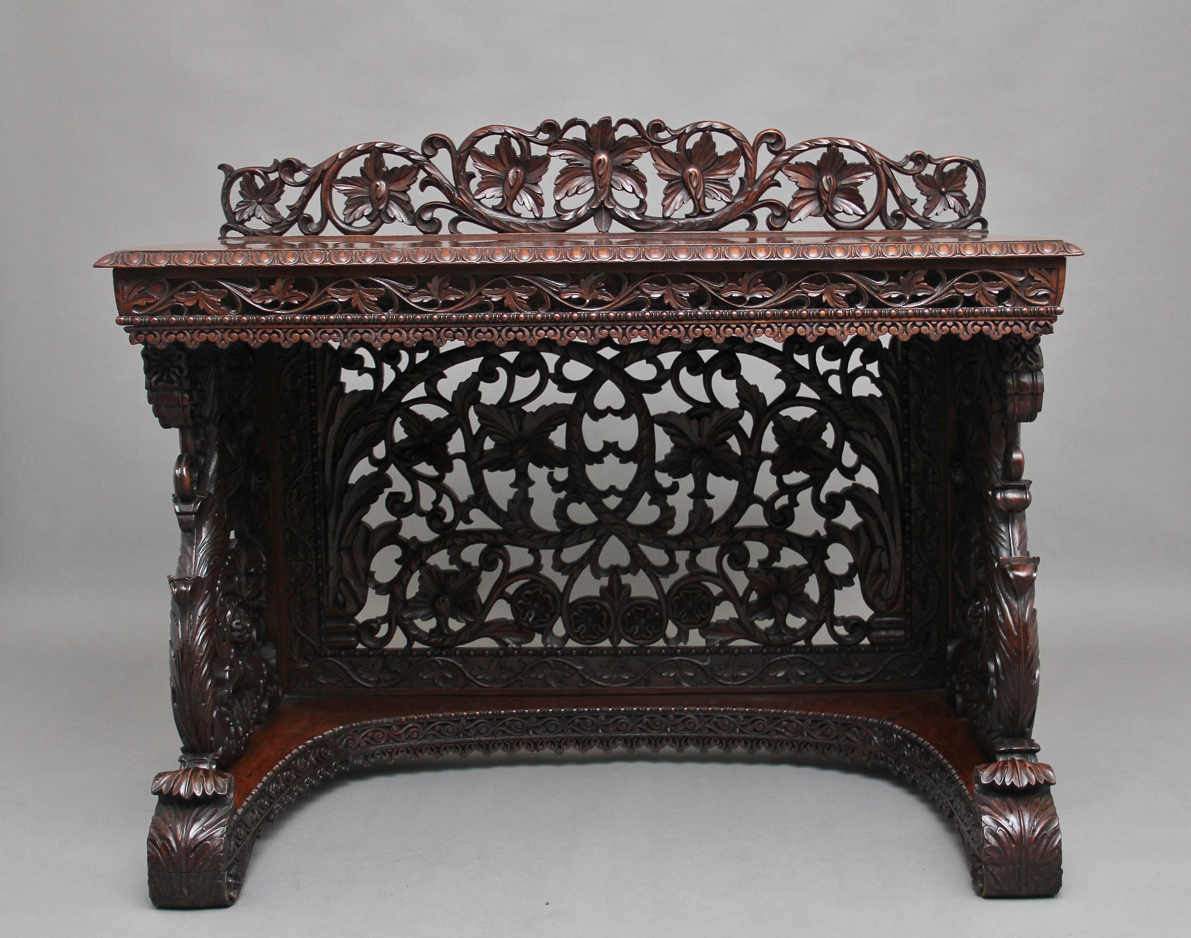 Pair of 19th Century Carved Console Tables 6