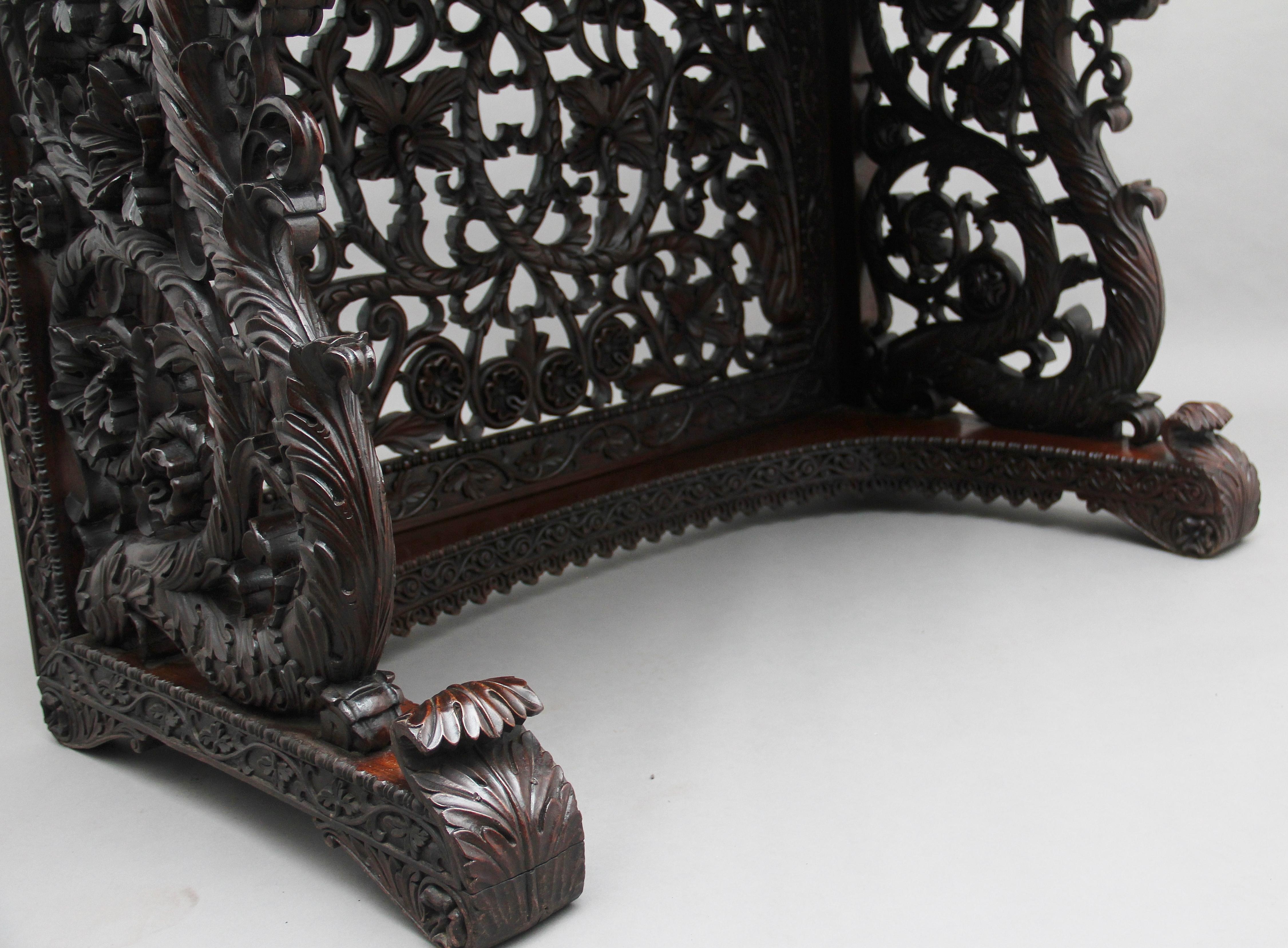 Pair of 19th Century Carved Console Tables 11