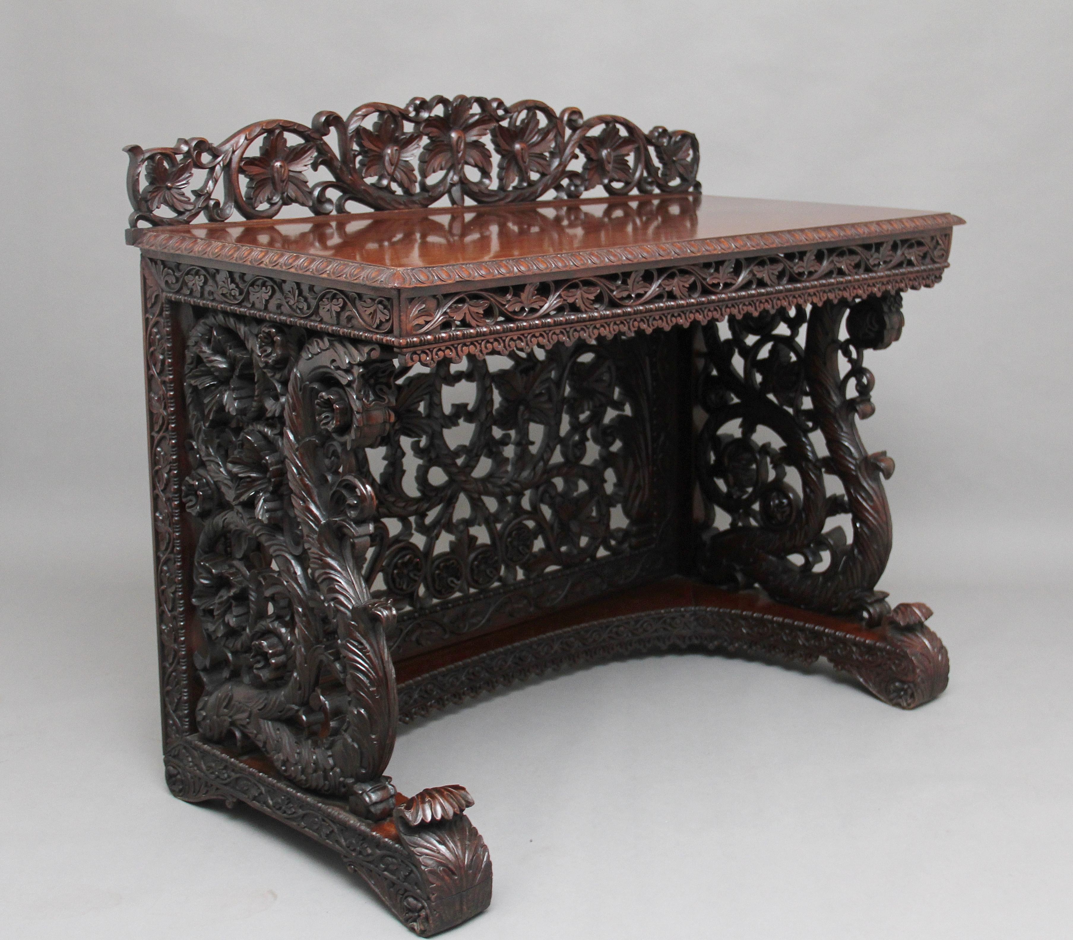 Pair of 19th Century Carved Console Tables 2