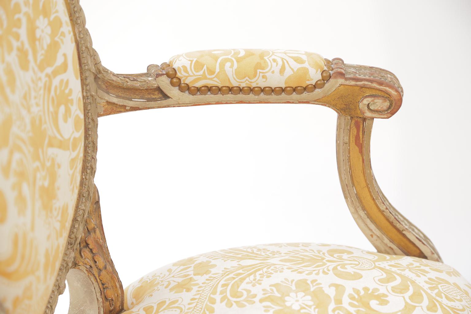 Pair of 19th Century Carved Fauteuils In Good Condition For Sale In West Palm Beach, FL