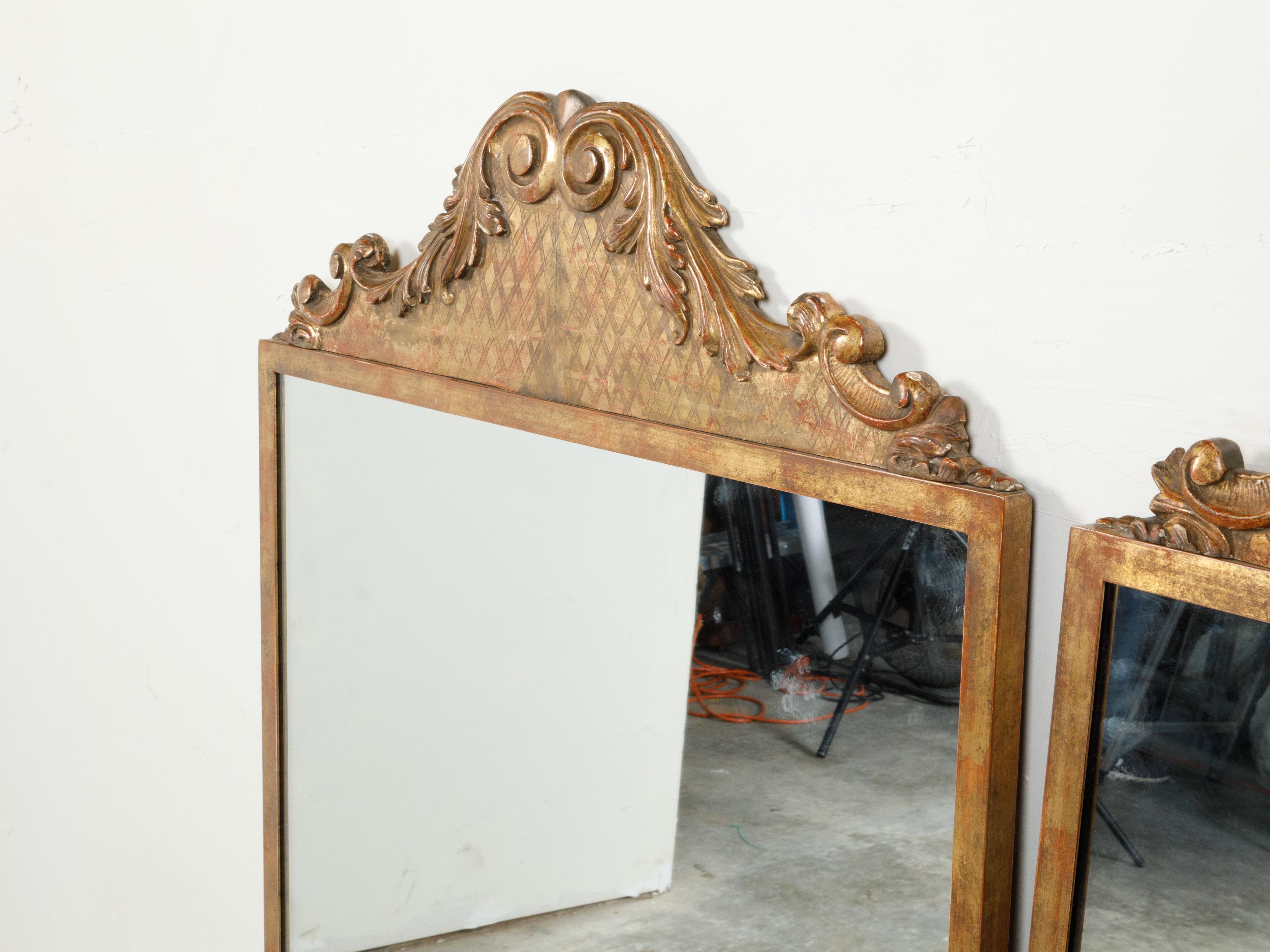 Pair of 19th Century Carved Giltwood Fragments Mounted on Custom Metal Frames For Sale 5
