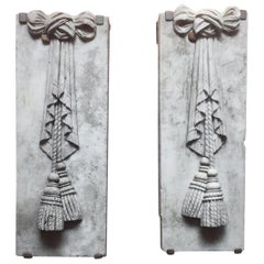 Pair of 19th Century Carved Limestone Plaques