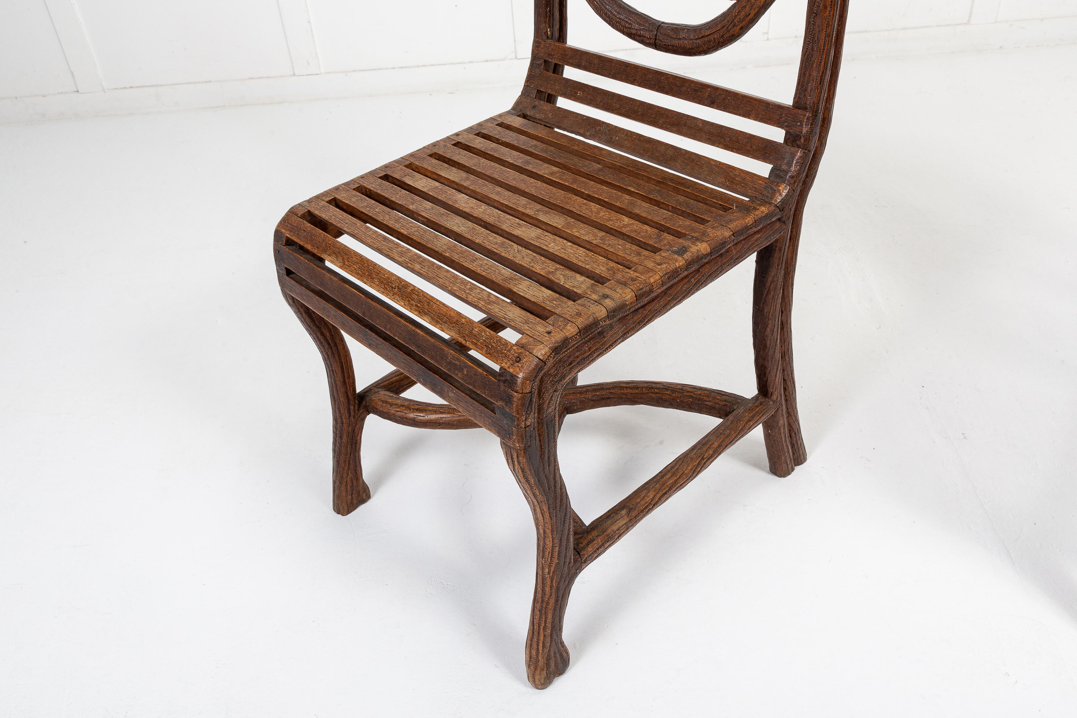 Pair of 19th Century Carved Linden Wood Chairs For Sale 3