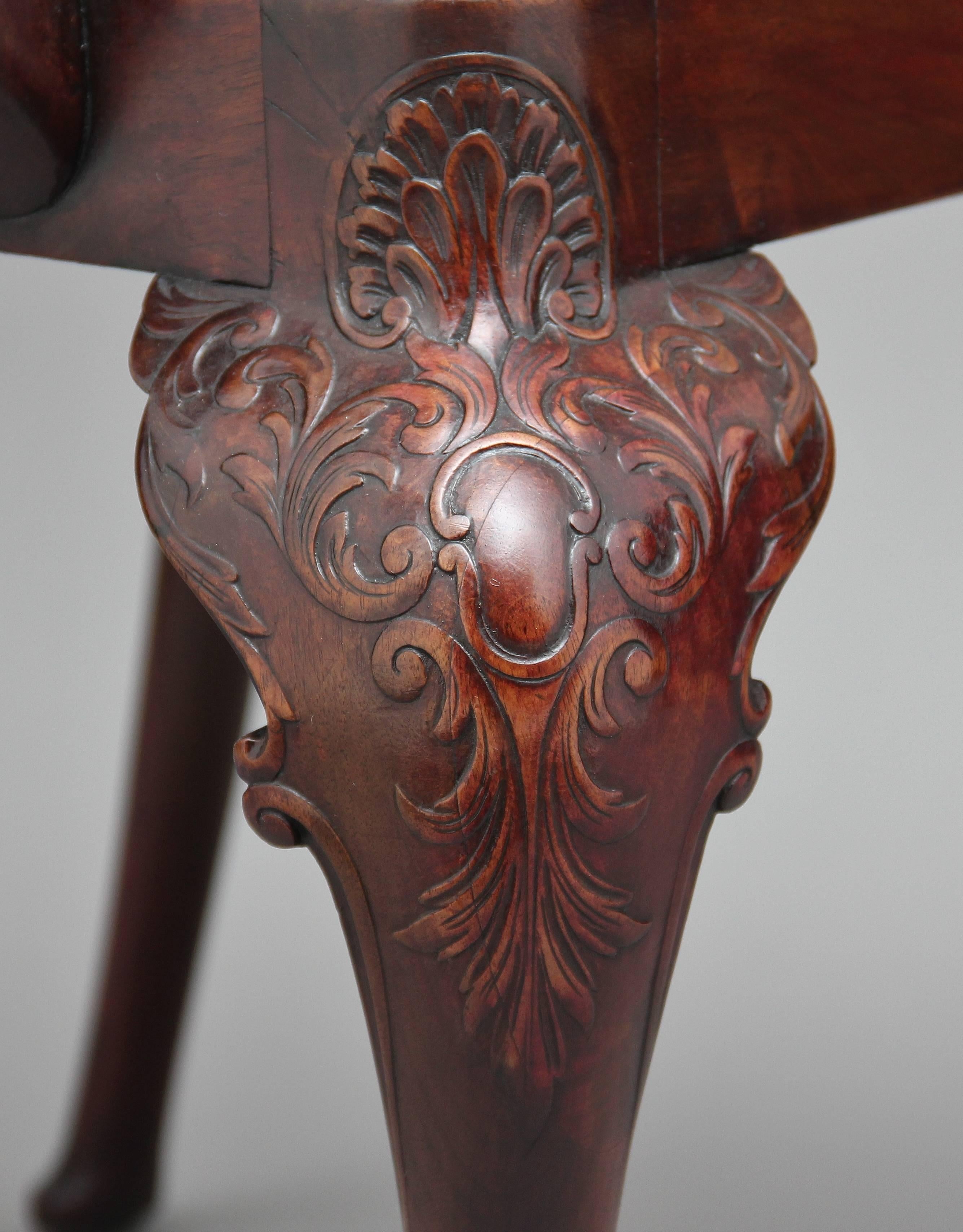 Pair of 19th Century Carved Mahogany Armchairs 8