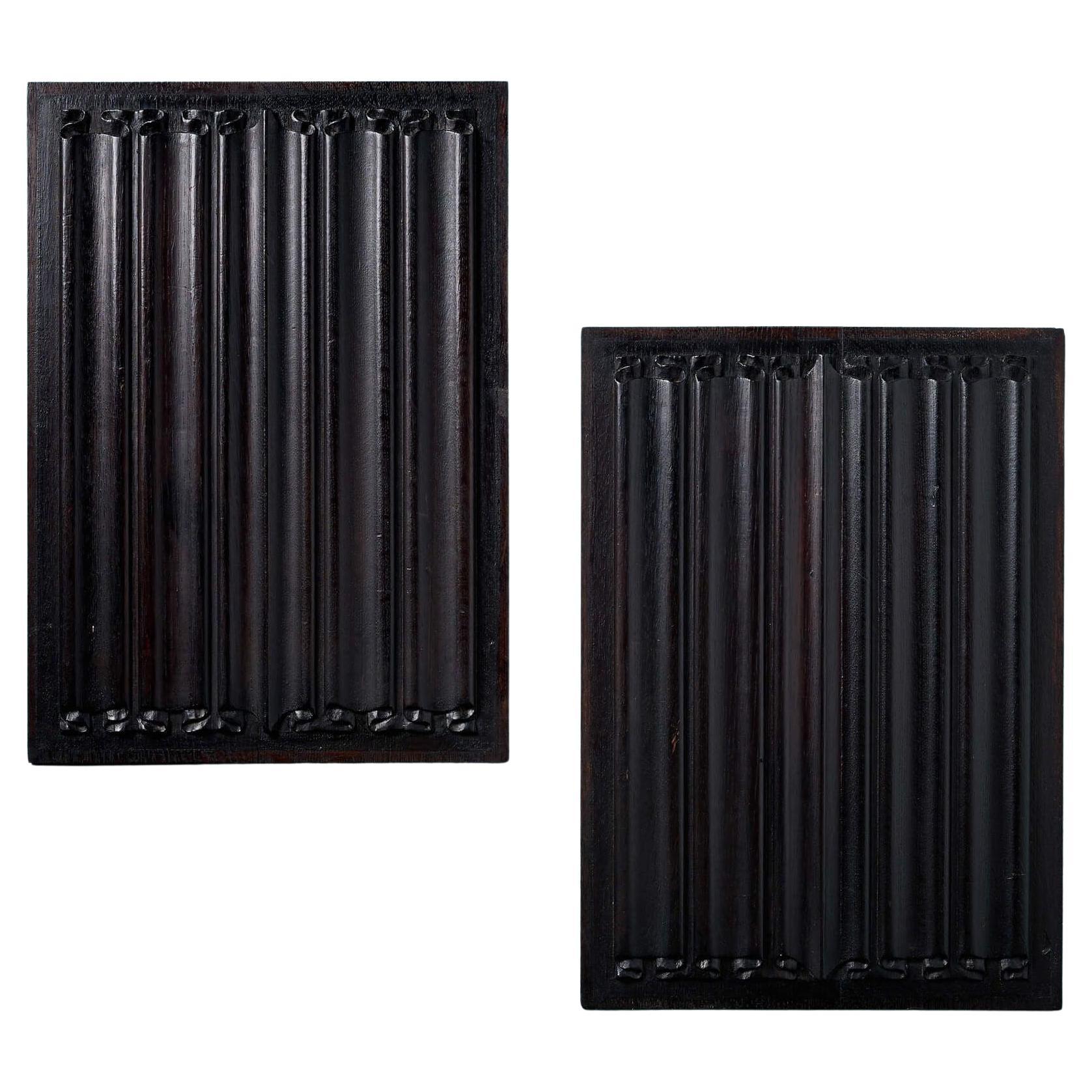 Pair of 19th Century Carved Oak Linenfold Panels (1 of 2)