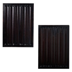 Pair of 19th Century Carved Oak Linenfold Panels
