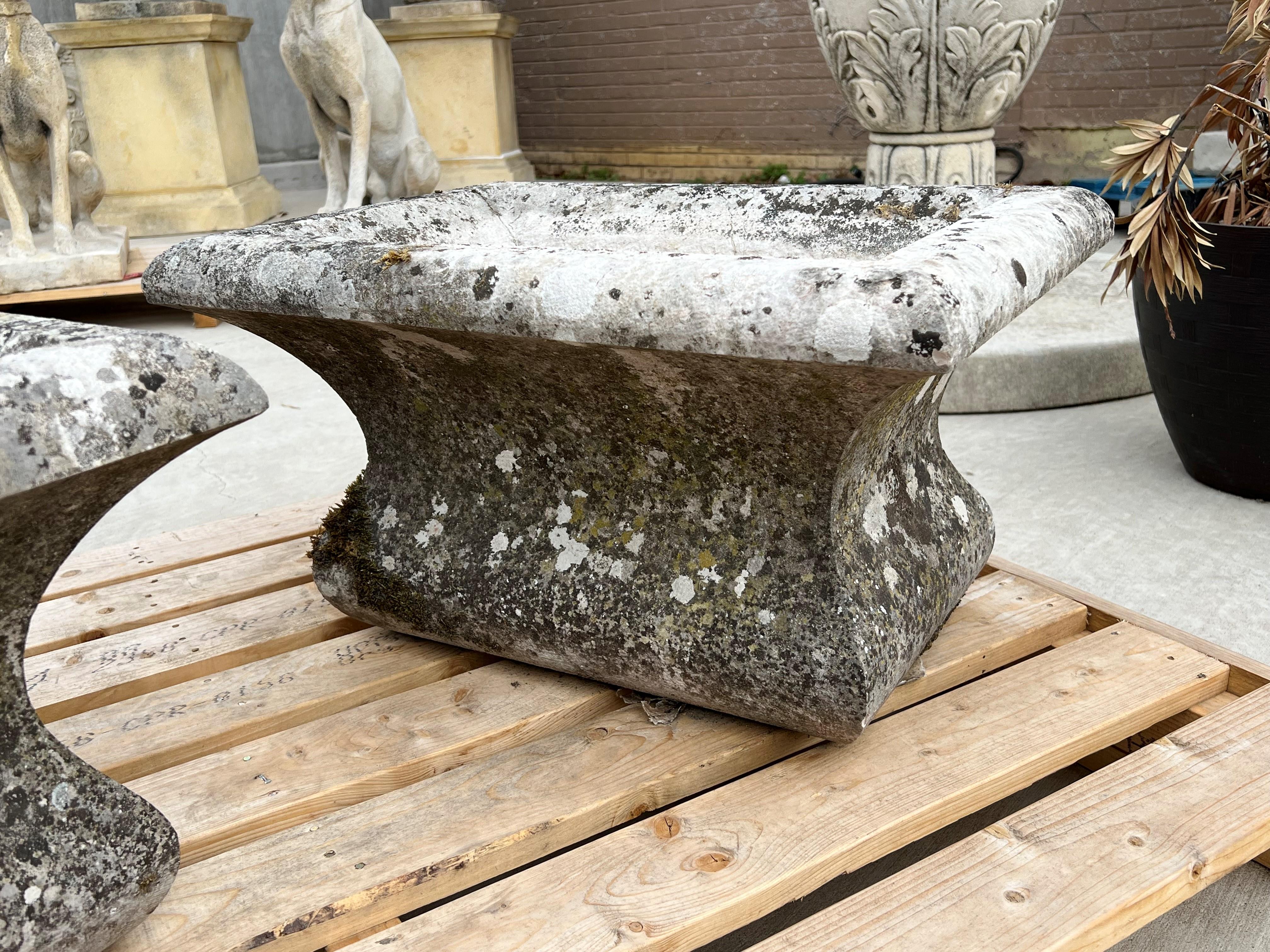 Pair of 19th Century Carved Stone Jardiniere Planters from Dijon, France For Sale 4
