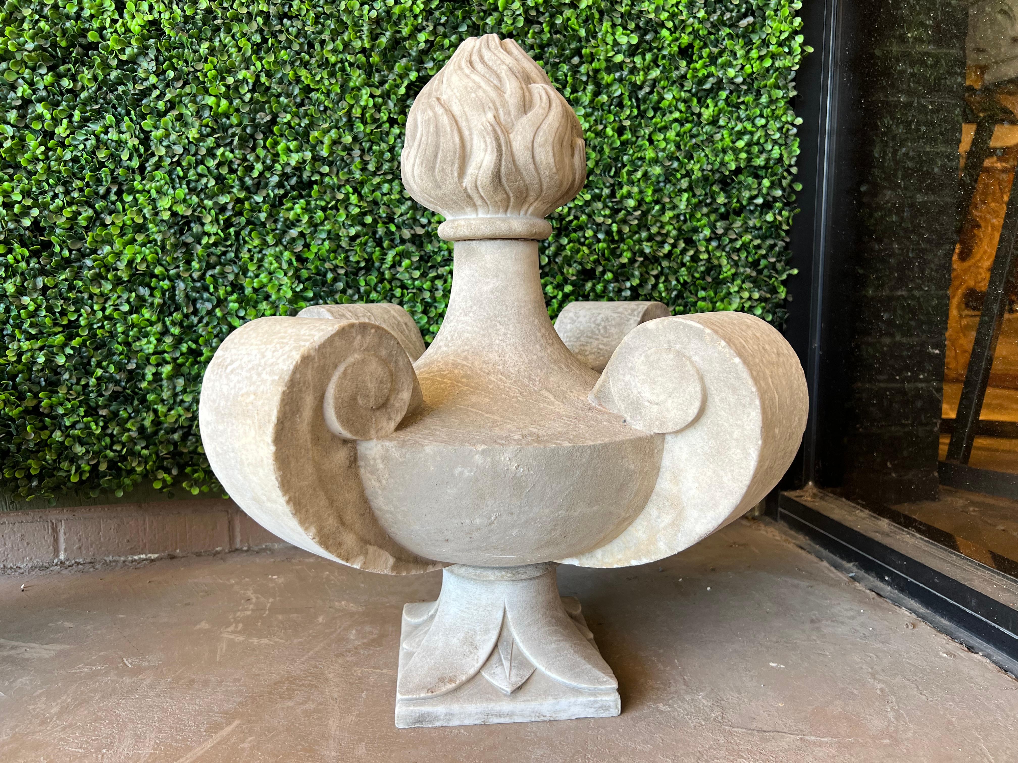 Pair of 19th Century Carved White Marble Finial Ornaments from France For Sale 10