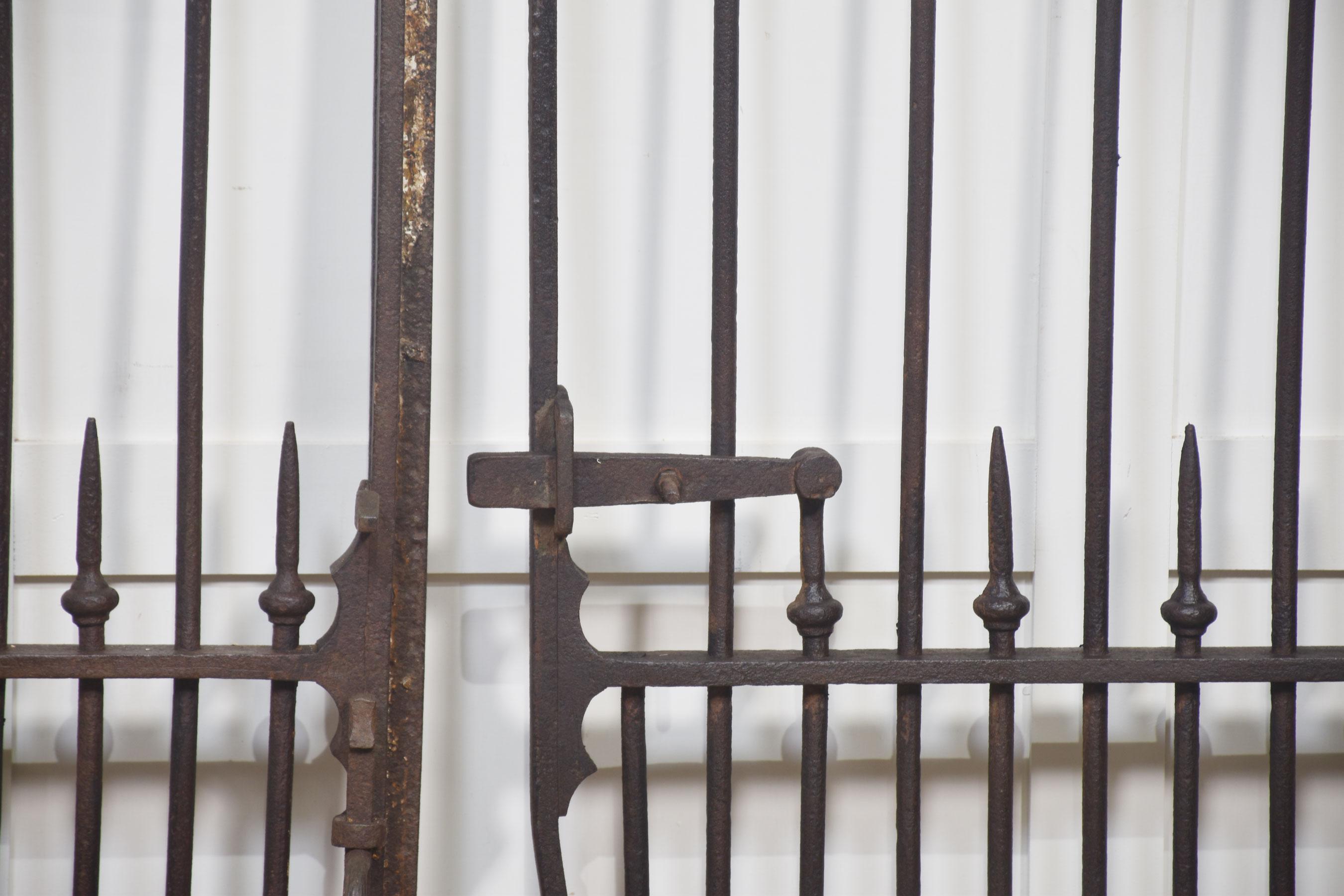 Pair of 19th Century cast and wrought iron gates For Sale 1