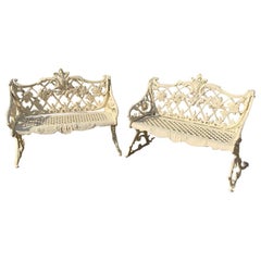 Pair of 19th Century Cast Iron Garden Benches