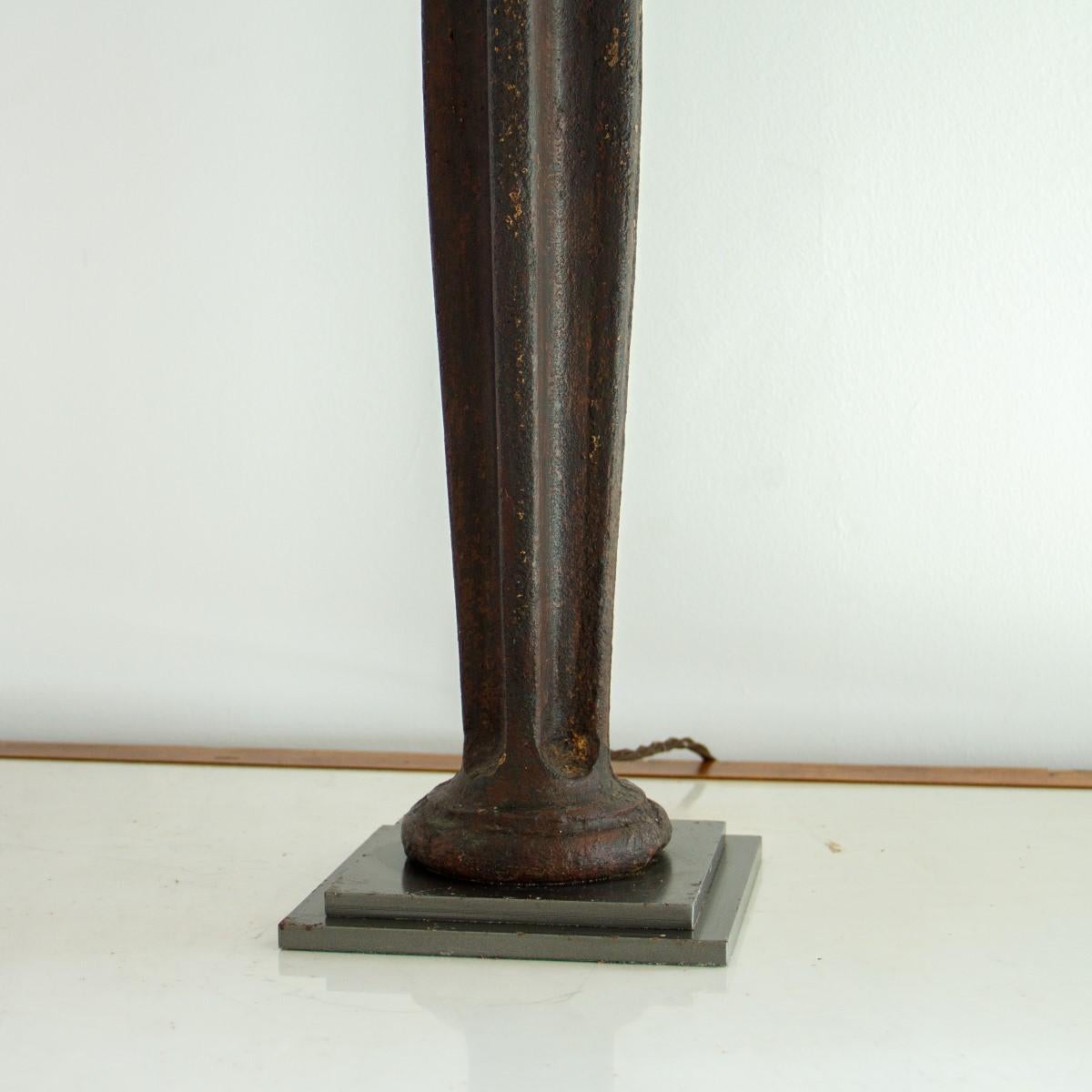 Pair of 19th Century Cast Iron Lamps 3