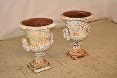 Pair of 19th Century Cast Iron Planters