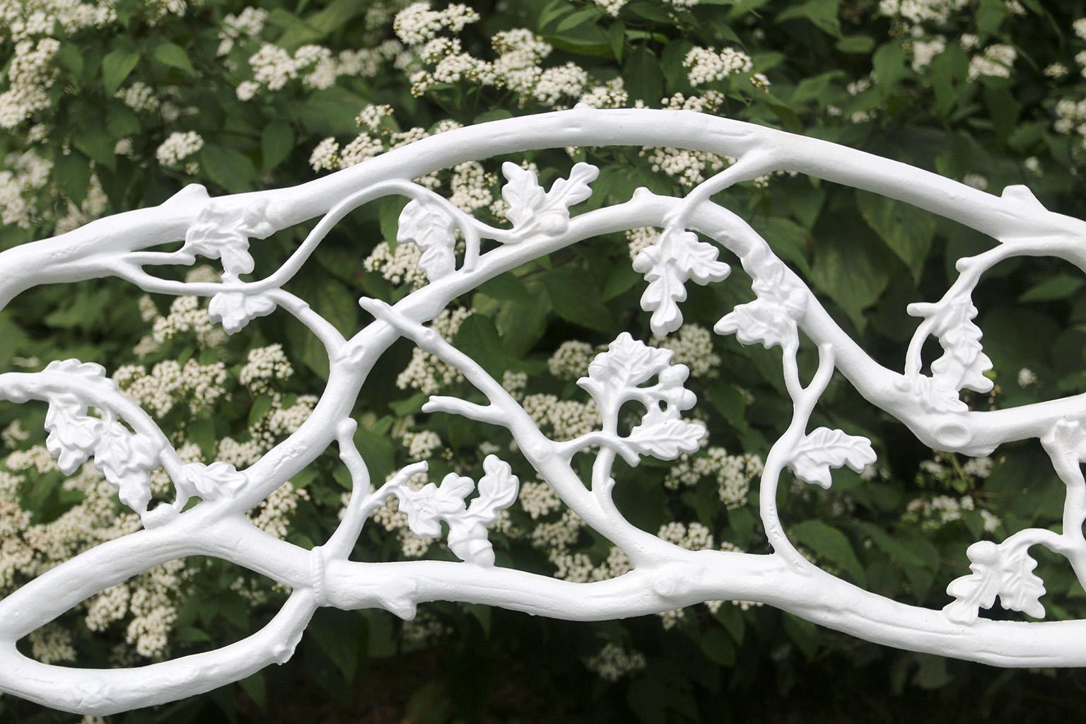 Pair of 19th-century cast-iron twig seats marked by maker In Good Condition For Sale In Katonah, NY
