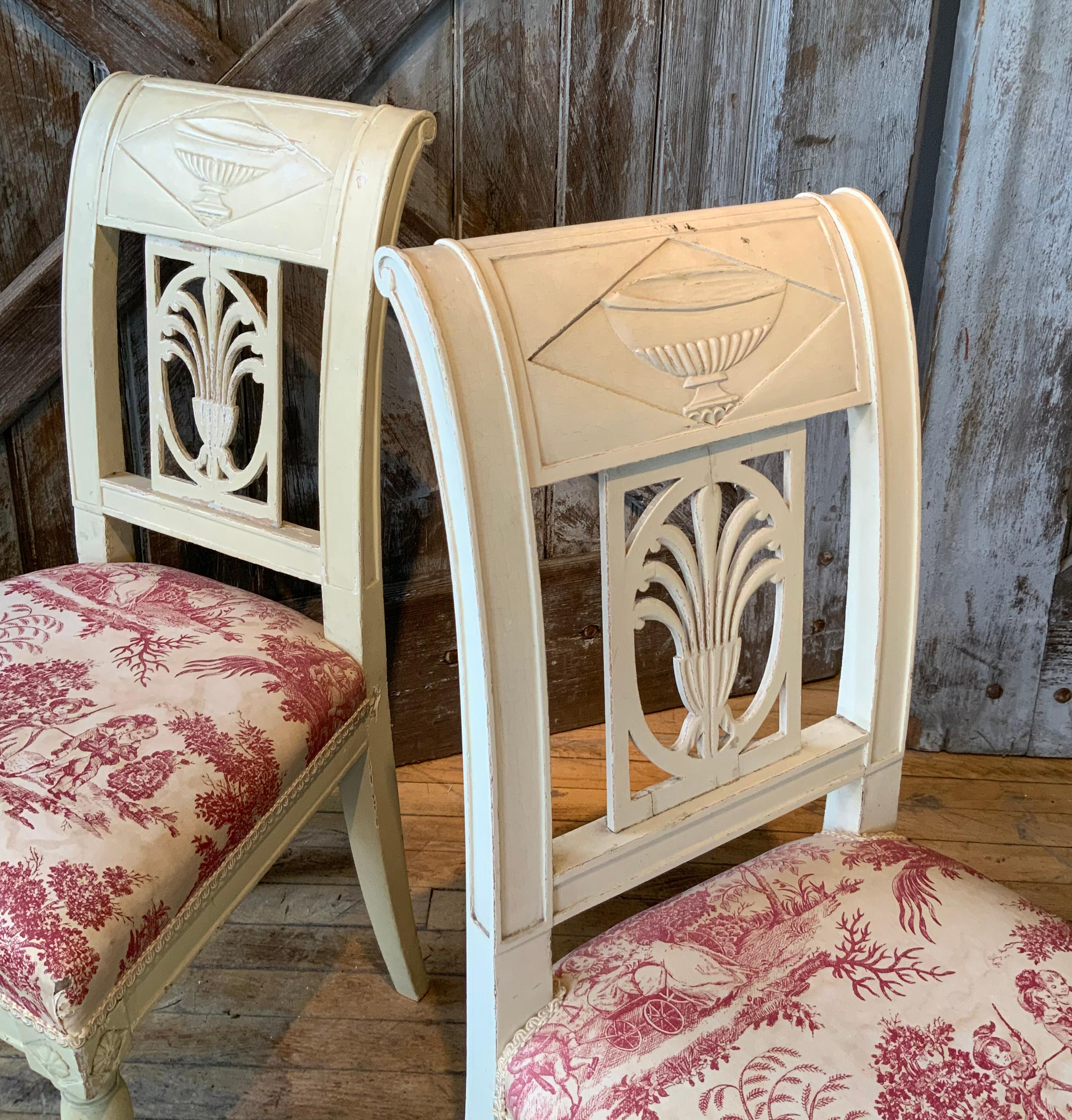 American Pair of 19th Century Chairs from a Newport RI Estate by Ogden Codman