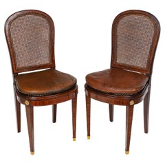 Paire de chaises du 19ème siècle de style Louis XVI