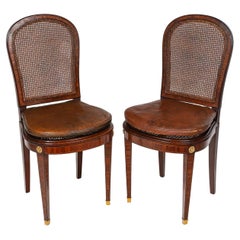 Paar Stühle aus dem 19. Jahrhundert im Louis-XVI.-Stil.