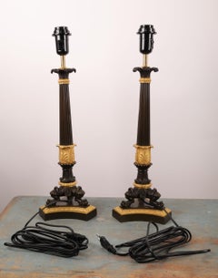 Pair of  19th Century Charles X Candelabra Lamp Bases
