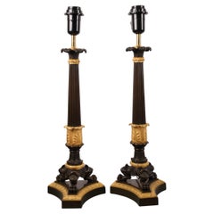 Pair of  19th Century Charles X Candelabra Lamp Bases