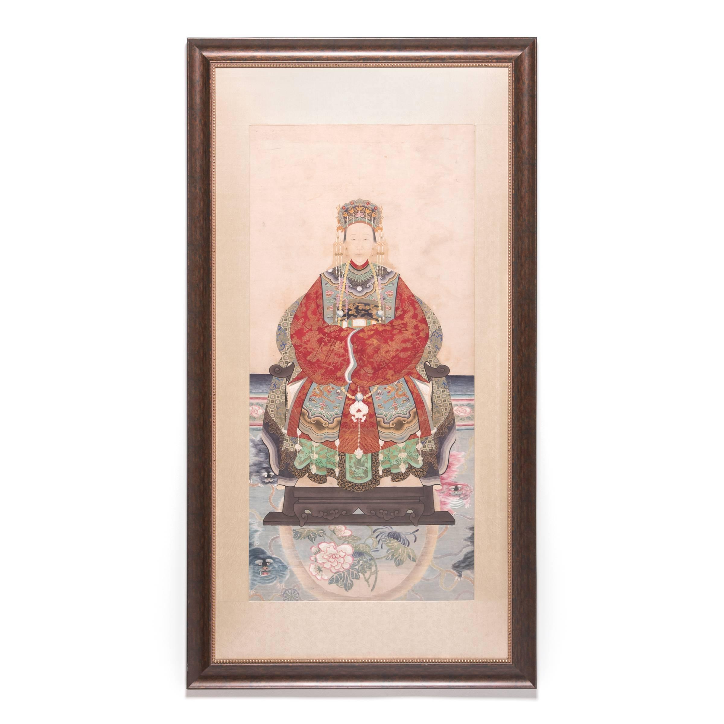 Believing that the departed continue to hold influence over the lives of the living, many Chinese households honour their ancestors in private family rituals, invoking their spirits for long life, health, and prosperity. Commemorative portraits,