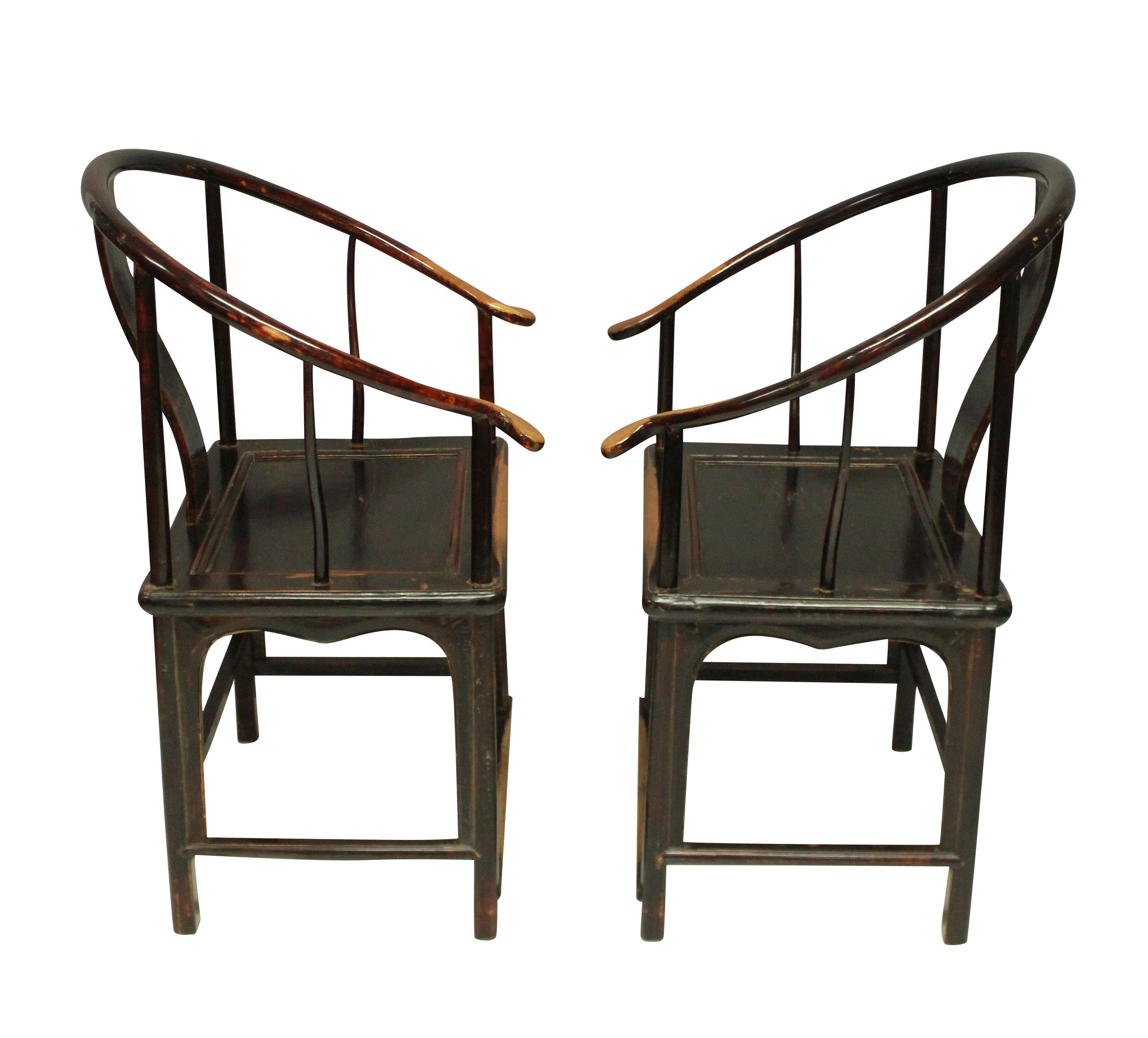 Pair of 19th Century Chinese Armchairs In Good Condition In London, GB