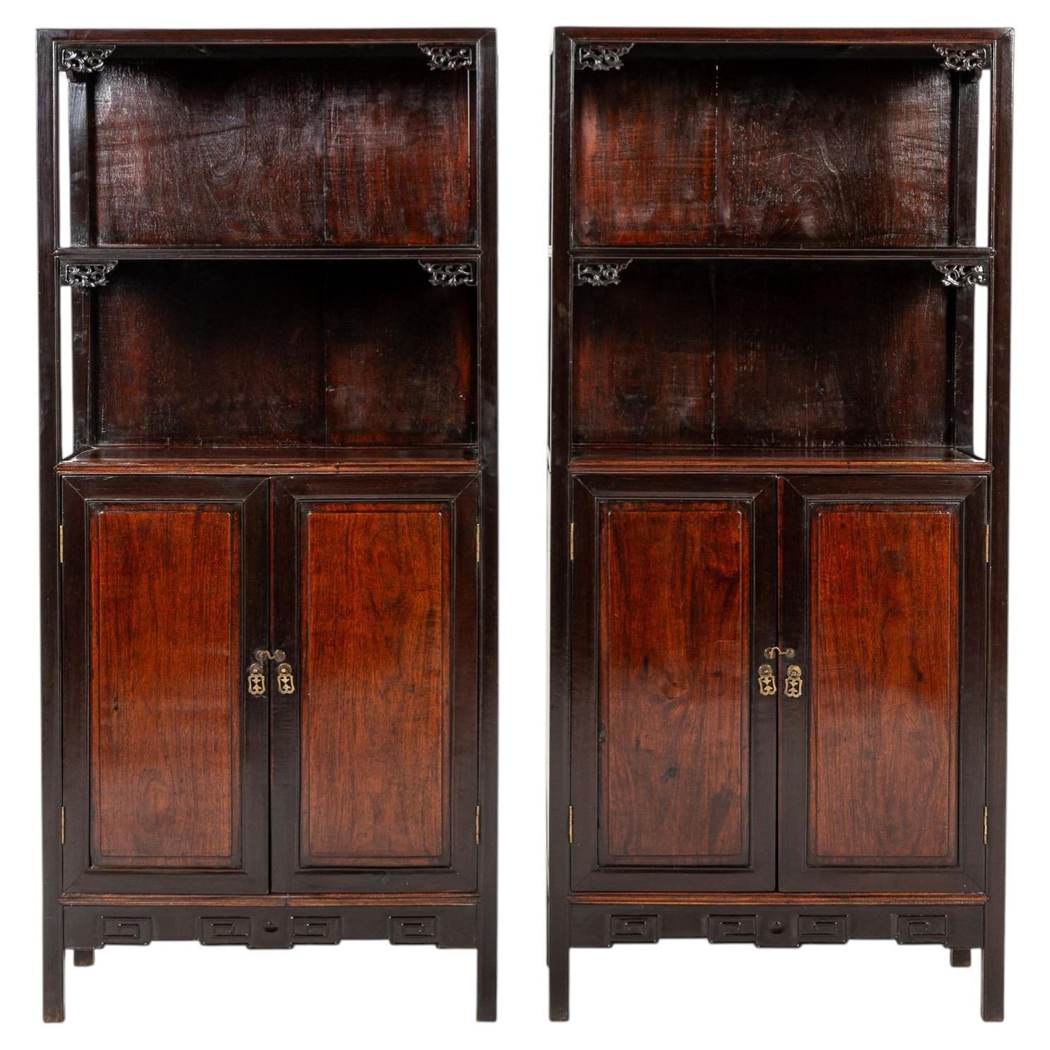Pair of 19th Century Chinese Cabinets For Sale
