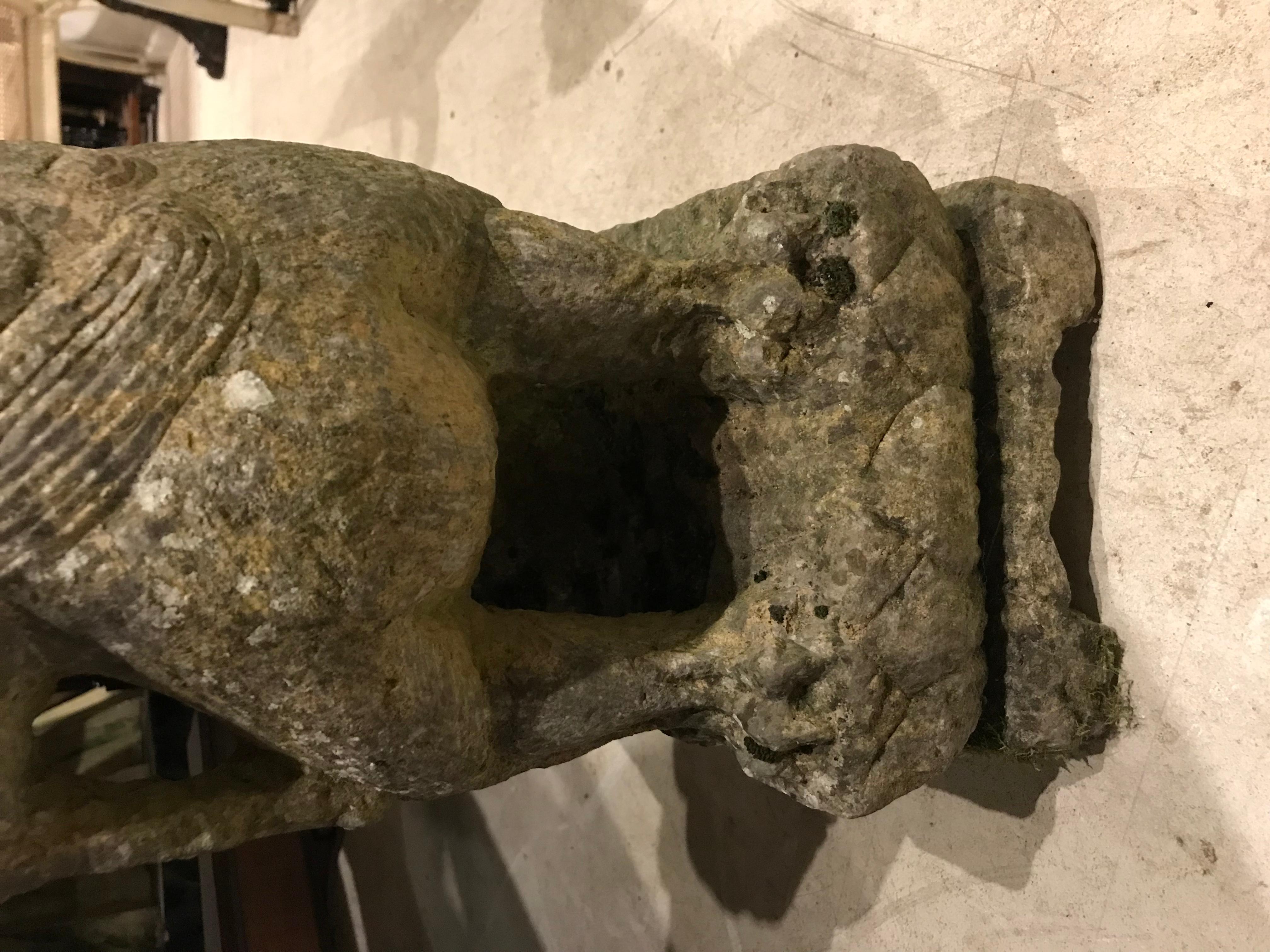 Pair of 19th Century Chinese Carved Stone Lions For Sale 12