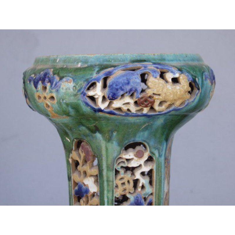 Pair of 19th Century Chinese Ceramic Bolsters For Sale 2