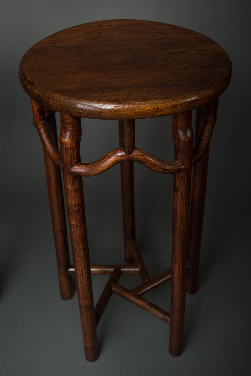 Pair of 19th Century Chinese Elmwood Stands 2