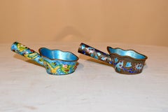 Pair of 19th Century Chinese Enameled Ladles
