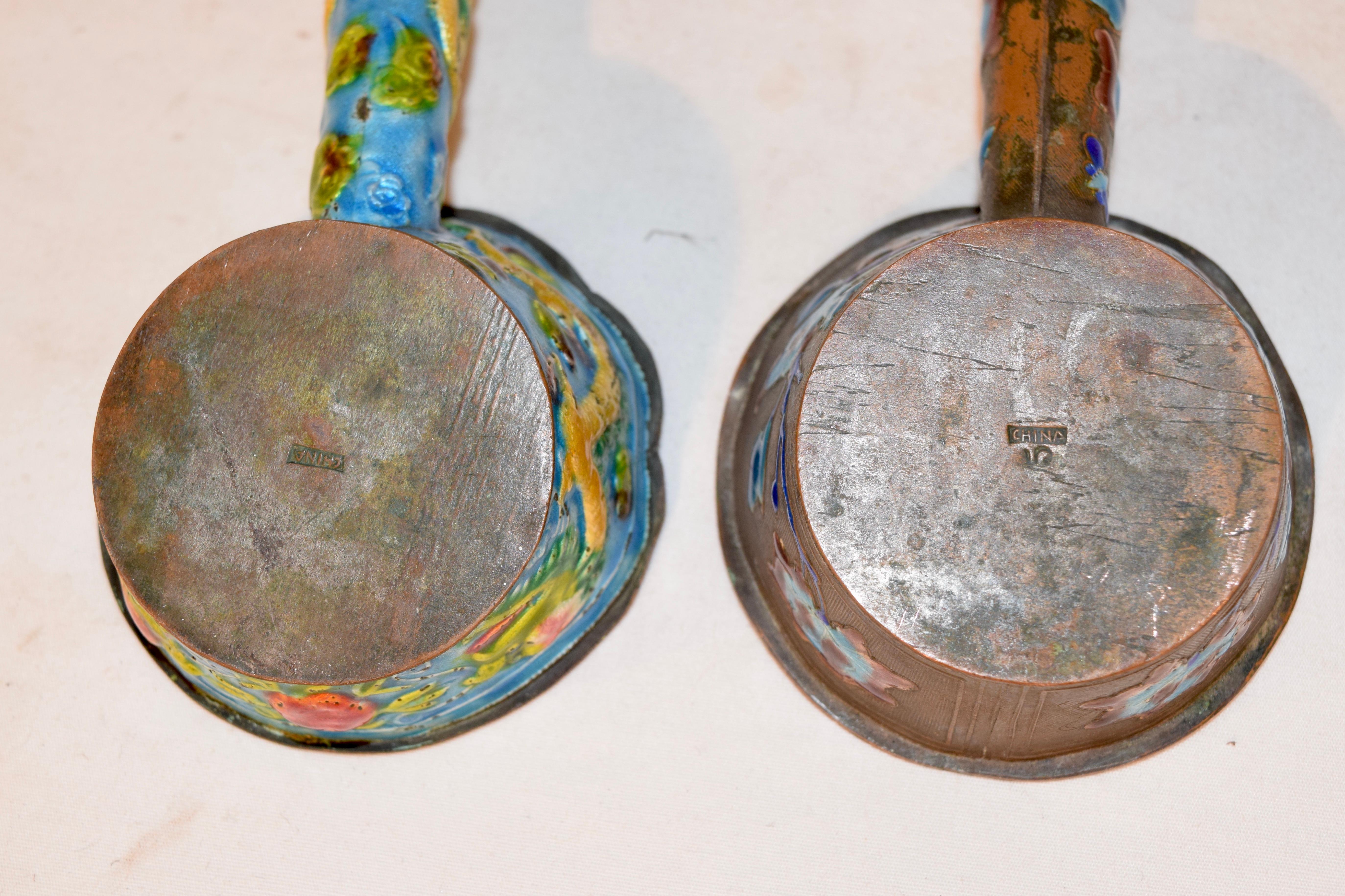 Pair of 19th Century Chinese Enameled Ladles 1
