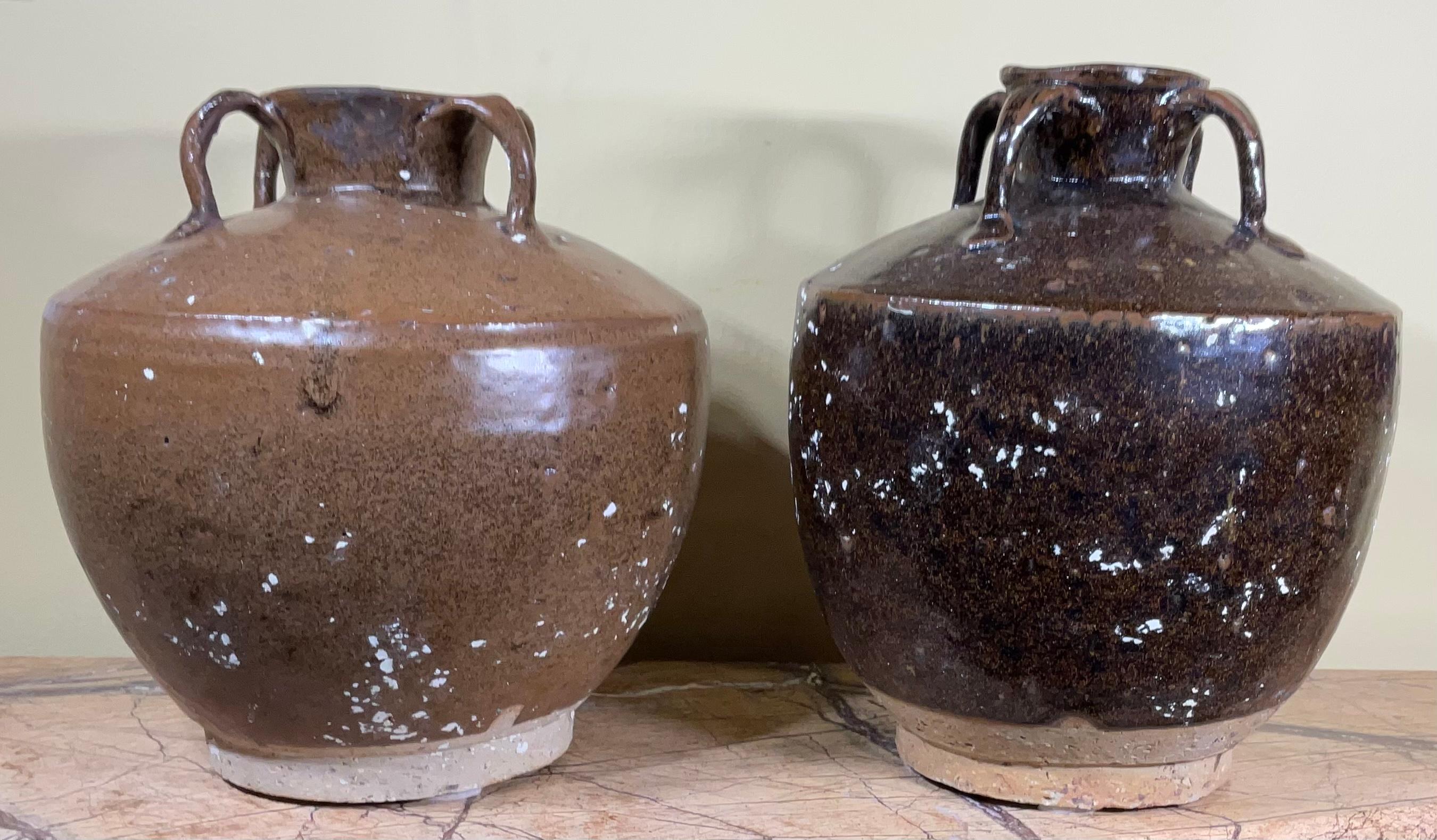 Pair of 19th Century Chinese Glazed Stoneware Jars 4
