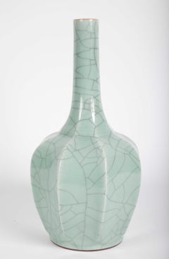 Pair of 19th Century Chinese Guan Type Vases