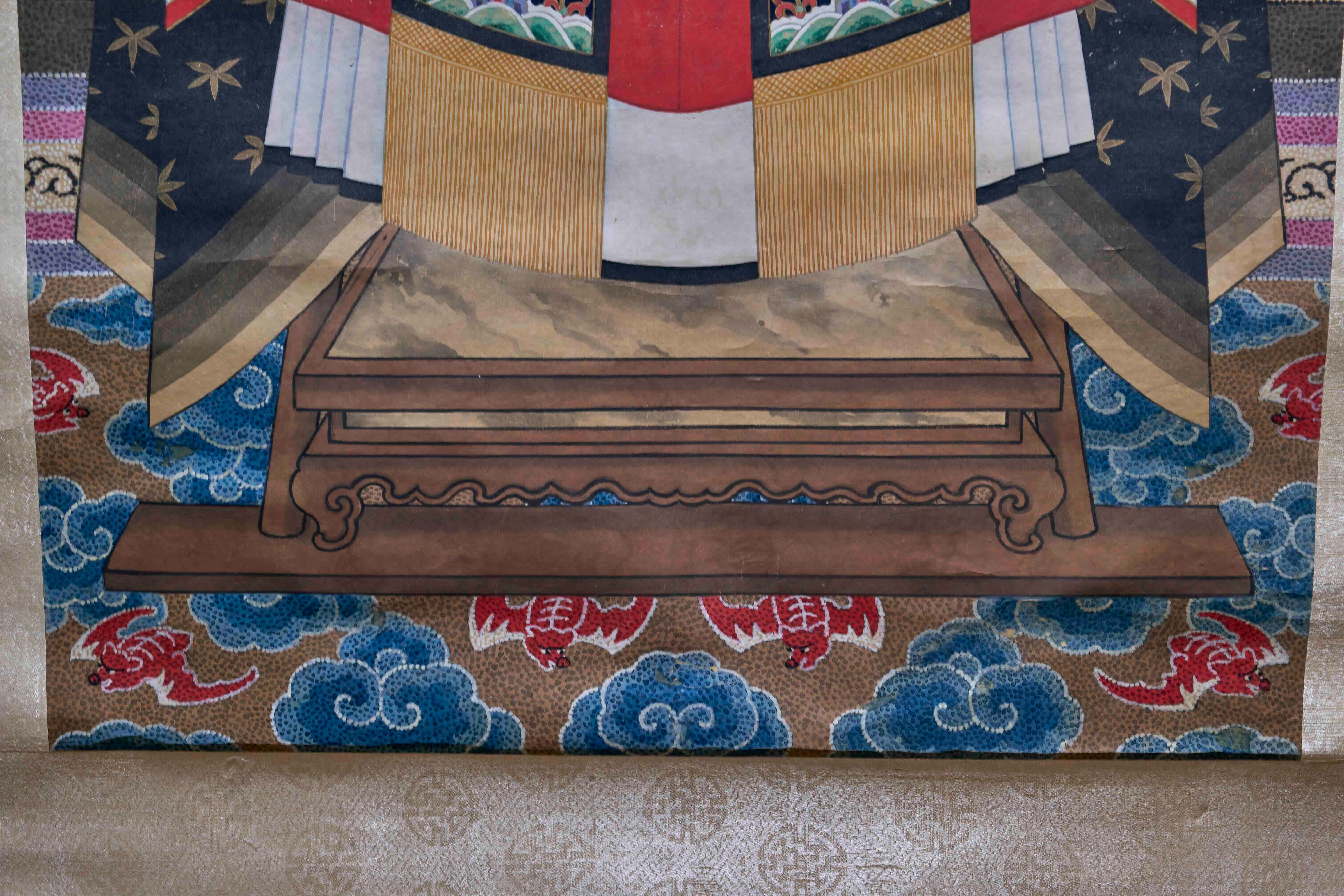 Pareja de pergaminos chinos del siglo XIX pintados a mano Emperatriz y Emperador

23,25 x 50 