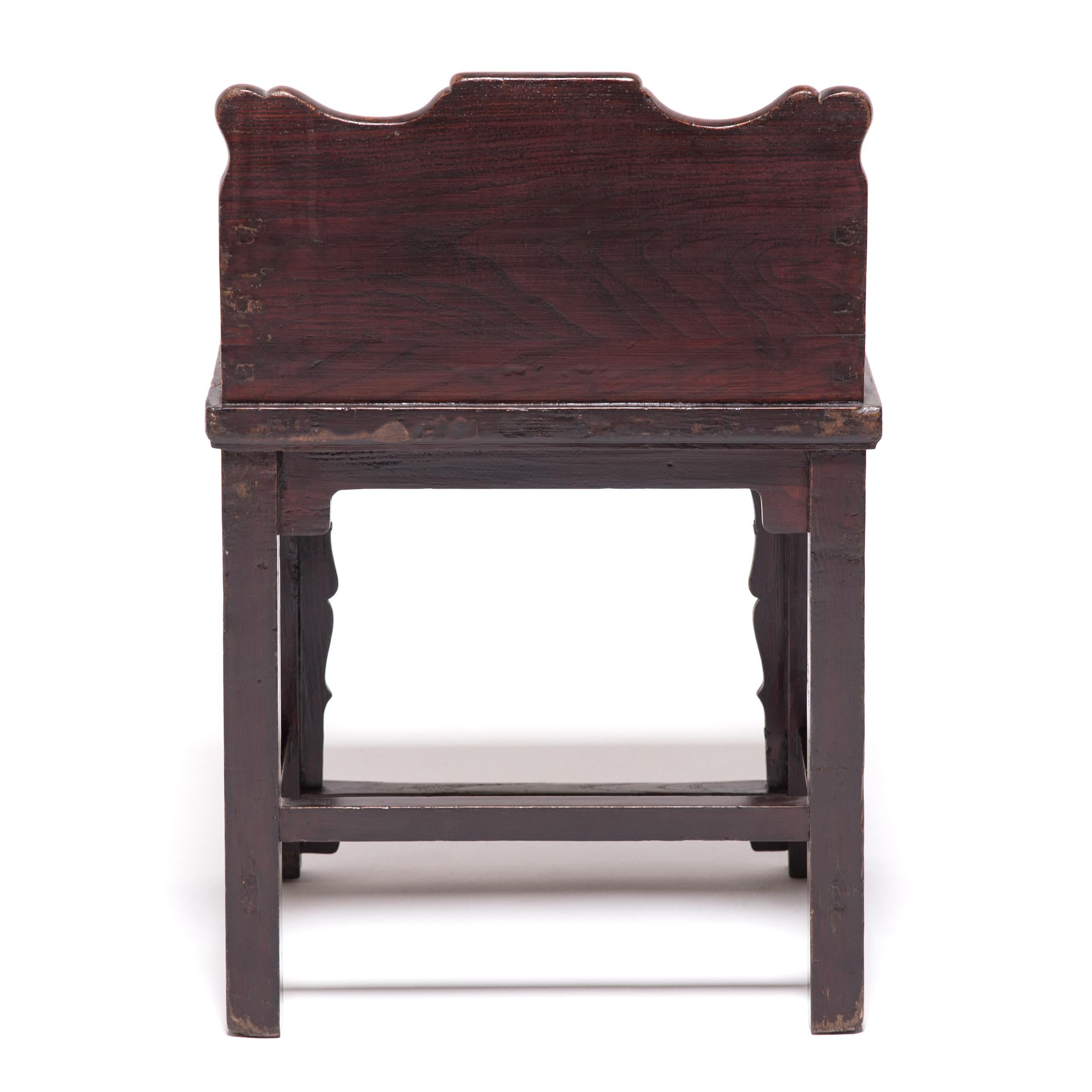 Paar chinesische Sessel mit niedriger Rückenlehne, um 1850 im Angebot 3