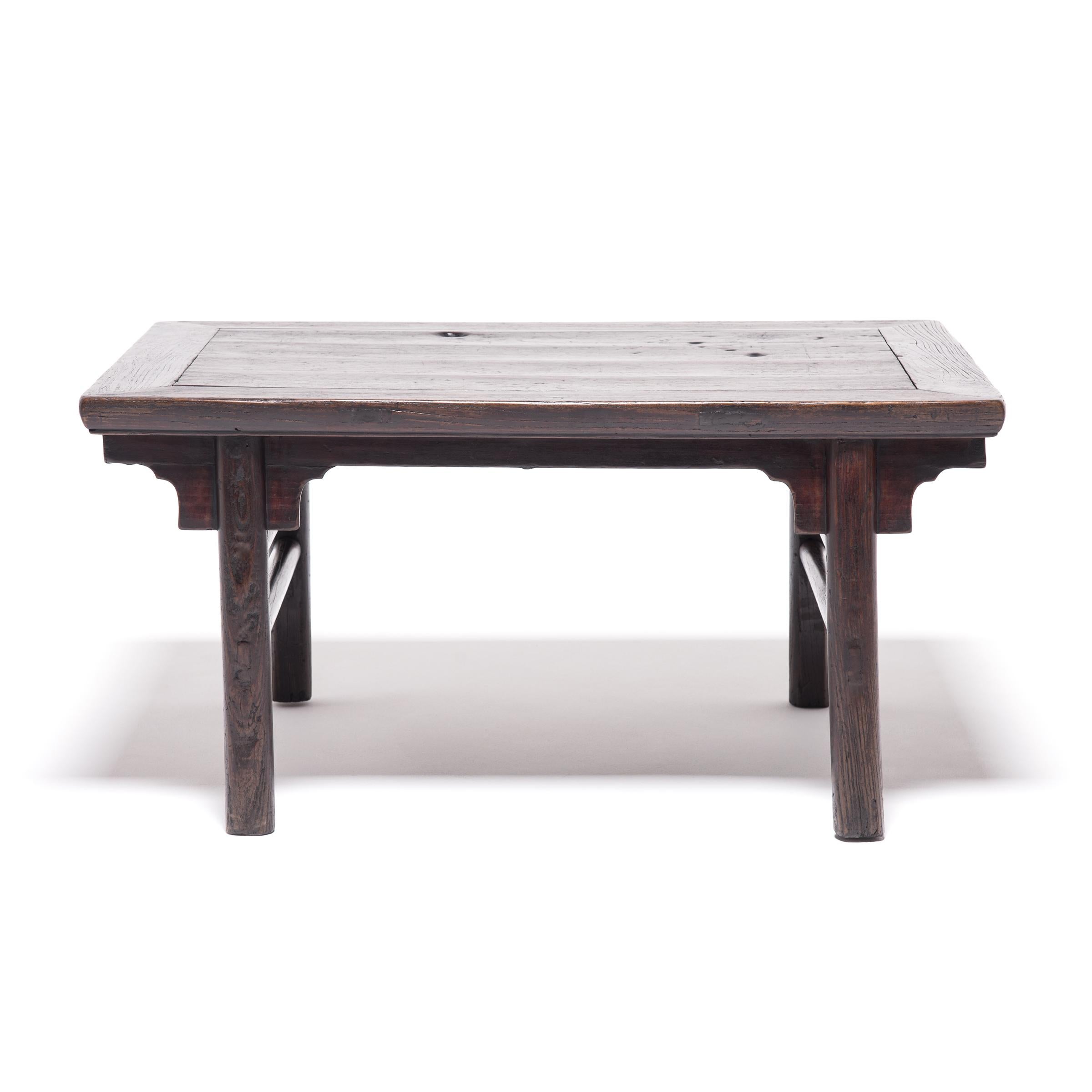 Pair of Chinese Low Inset Leg Tables, c. 1850 For Sale 2