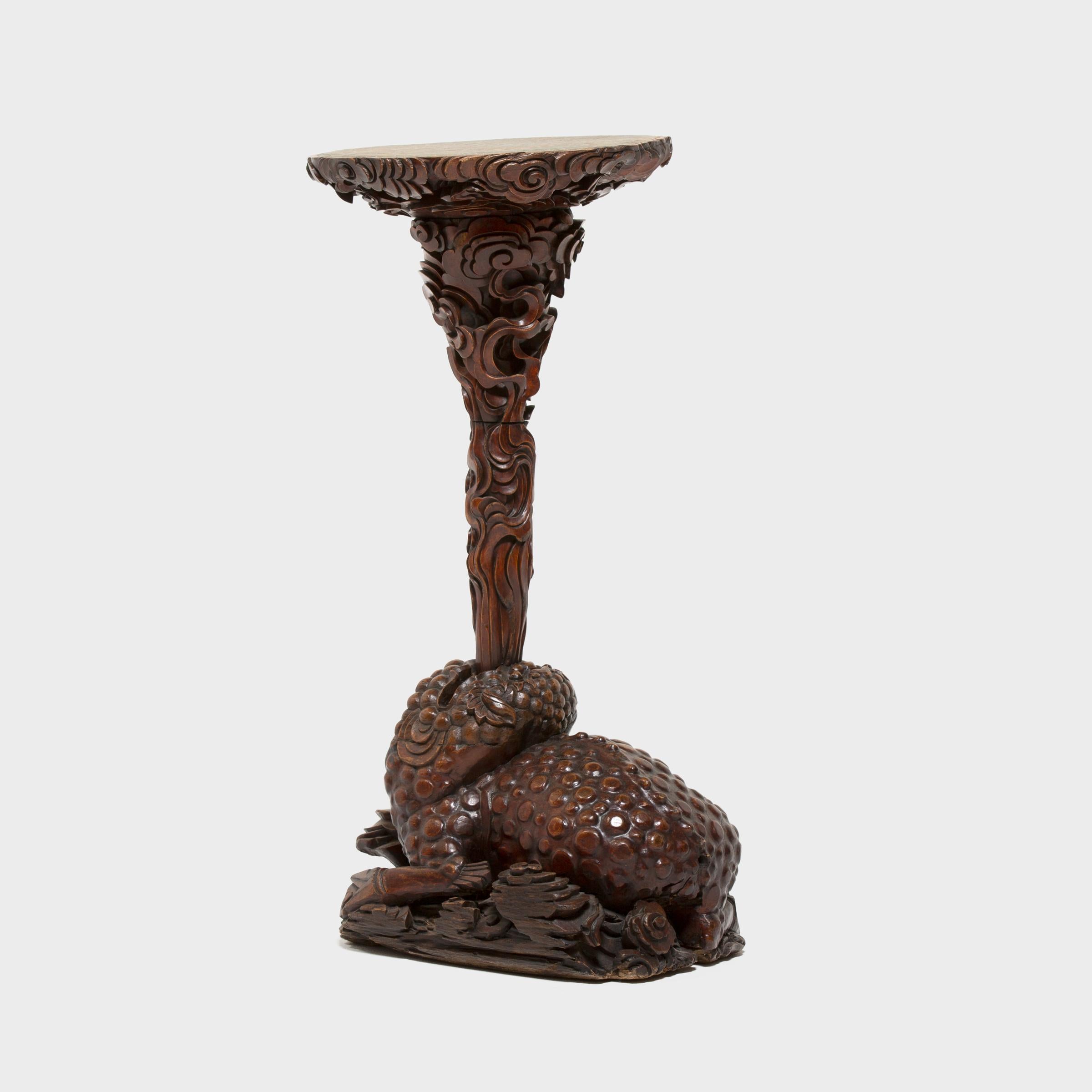 Pair of 19th Century Chinese Mythical Toad Incense Stands 4