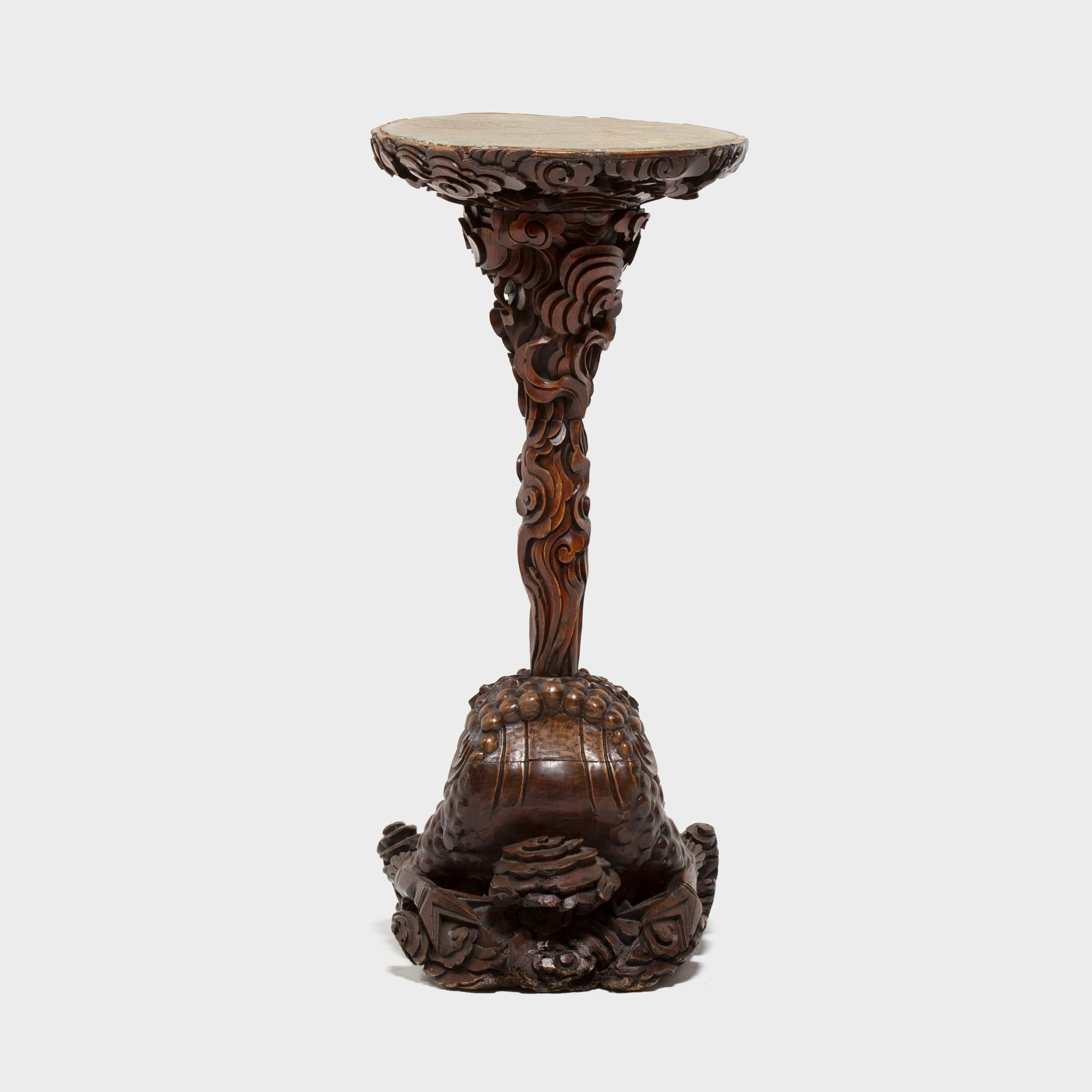 Pair of 19th Century Chinese Mythical Toad Incense Stands 3