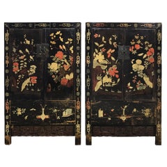 Pair of 19th Century Chinese Painted Cabinets