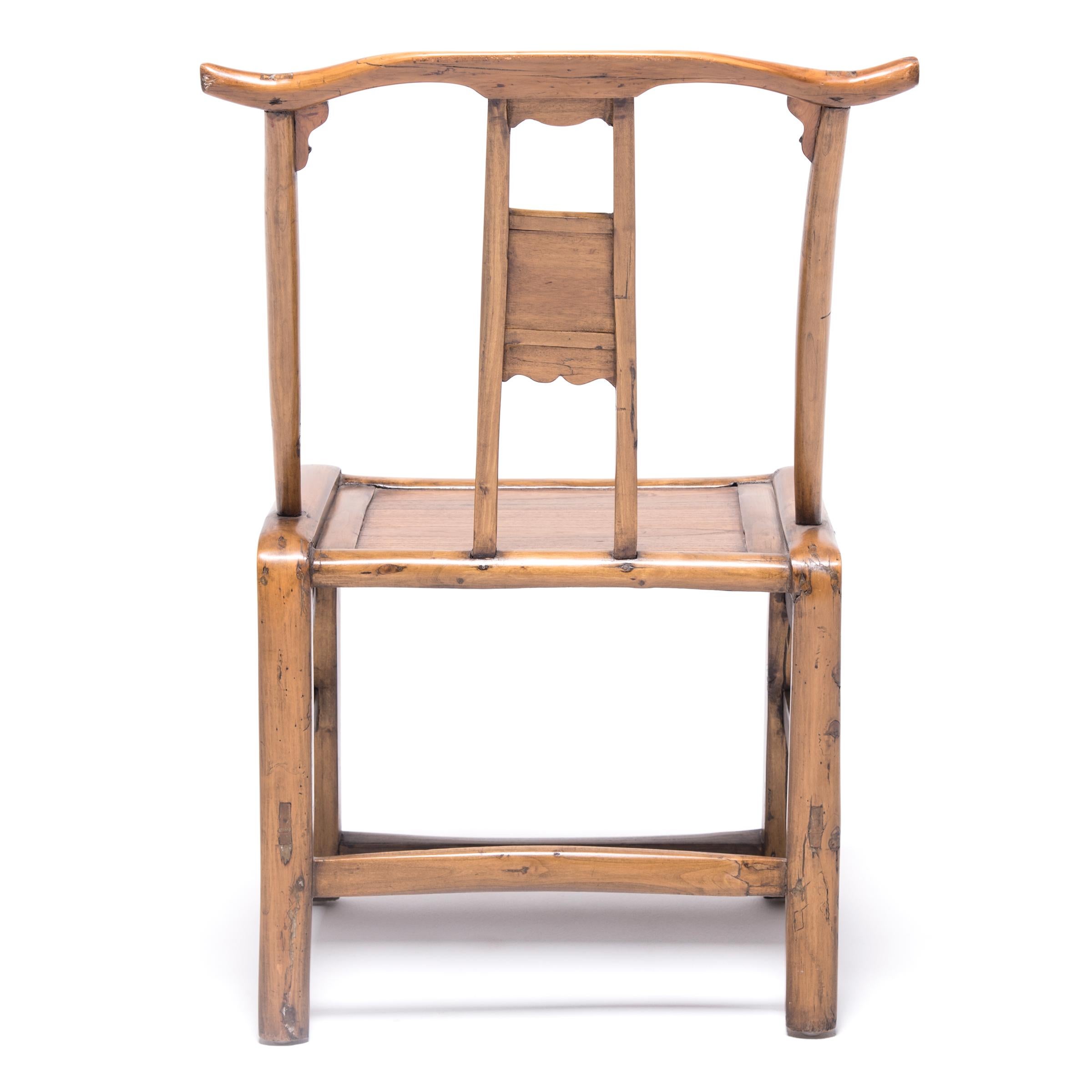 Pair of Chinese Provincial Bentform Chairs, c. 1850 For Sale 7